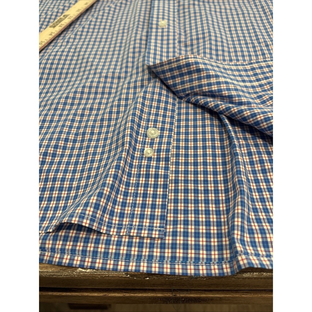 Wrangler Mens Western‎ George Strait Short Sleeve Cotton Blend Plaid Shirt 3X - Picture 8 of 9